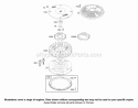 Flywheel Diagram and Parts List for 42B707-2265-E1  Briggs and Stratton Engine